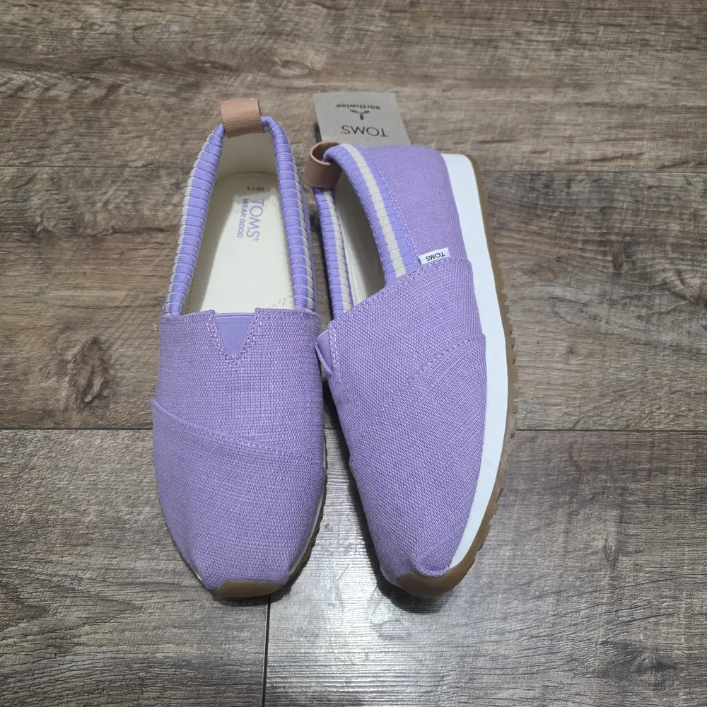 TOMS  Purple Slip-On Shoes Youth Girls 5Y